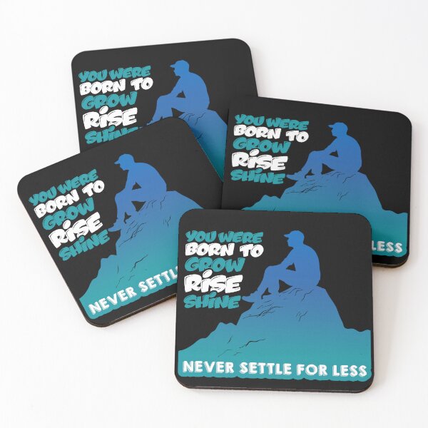 Item preview, Born to Rise - Never Settle for Less  designed and sold by GrabPix.