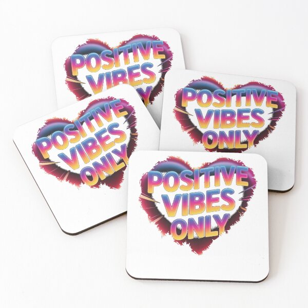 Item preview, Positive Vibes Only – Colorful Heart Typography Illustration designed and sold by positive vibes.