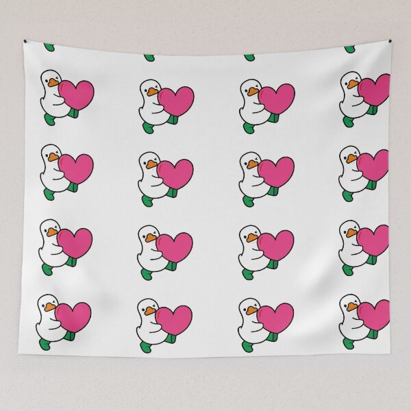 Item preview, Cute Goose Hugging a Heart – Love Illustration designed and sold by Regal-Elegances.