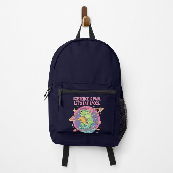 Item preview, Existence is Pain Let's Eat Tacos - Funny Space Cowboy Frog Art designed and sold by ArtCrafter13.