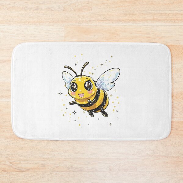 Item preview, Kawaii Bee – Cute Cartoon Fluffy Bee Illustration designed and sold by CuteSquadStudio.