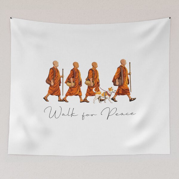 Item preview, Peace Walking Monks and Aloka Dog Walk for Peace designed and sold by kiralynstration.