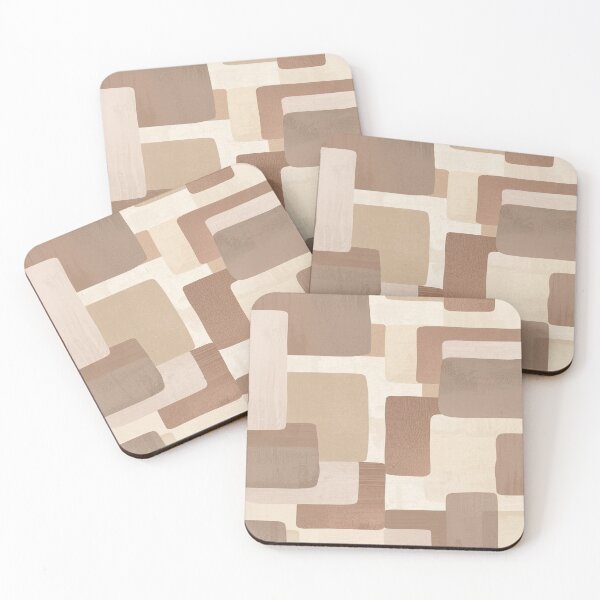 Item preview, Organic Block Pattern in Muted Earth Tones designed and sold by mari0n980.