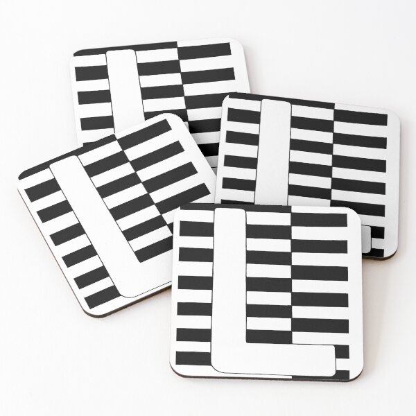 Item preview, Letter L Black and white Geometric Design designed and sold by GTeoArt.
