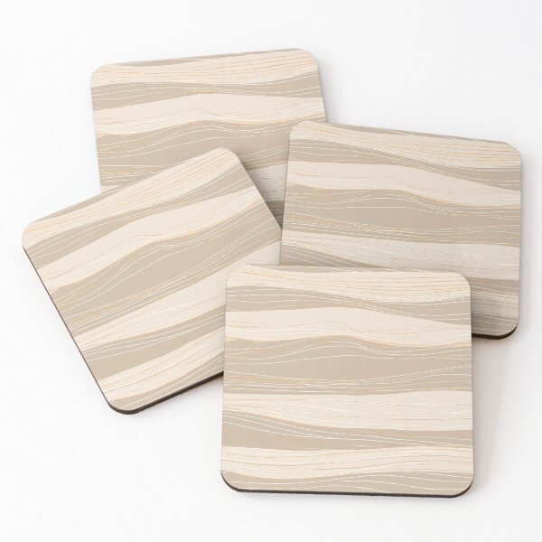 Item preview, Minimal Horizon Line Pattern in Sand and Warm Gray designed and sold by mari0n980.