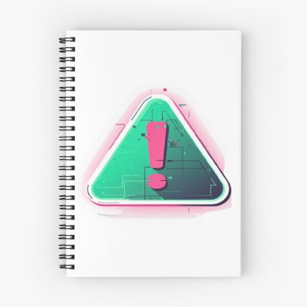 Item preview, Neon Cyberpunk Glitch Warning Sign - Tech Hazard Symbol designed and sold by RetroRascalStudio.
