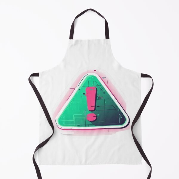Item preview, Neon Cyberpunk Glitch Warning Sign - Tech Hazard Symbol designed and sold by RetroRascalStudio.