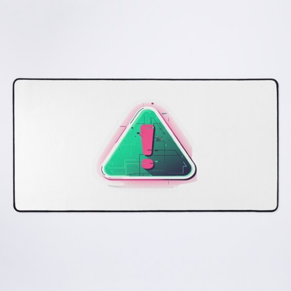 Item preview, Neon Cyberpunk Glitch Warning Sign - Tech Hazard Symbol designed and sold by RetroRascalStudio.