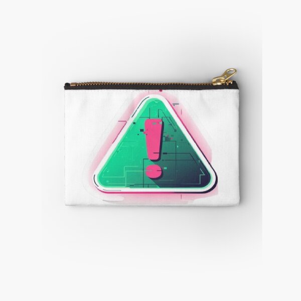Item preview, Neon Cyberpunk Glitch Warning Sign - Tech Hazard Symbol designed and sold by RetroRascalStudio.