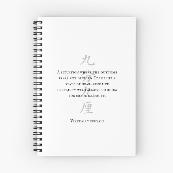 Item preview, 九分九厘 (Kubu-Kurin) - Virtually certain | Japanese Kanji Art 2 designed and sold by KANJI T-SHIRT SHOP.