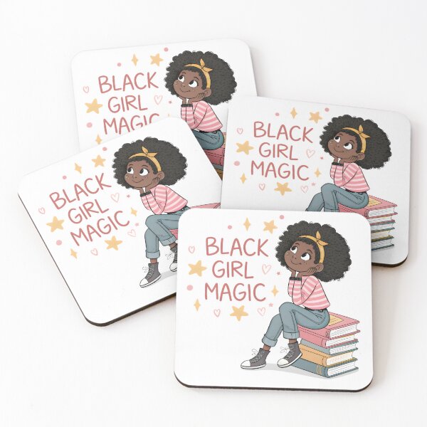 Item preview, Bookish Afro Queen – Cute Black Girl Reading Illustration designed and sold by KivaroArt.