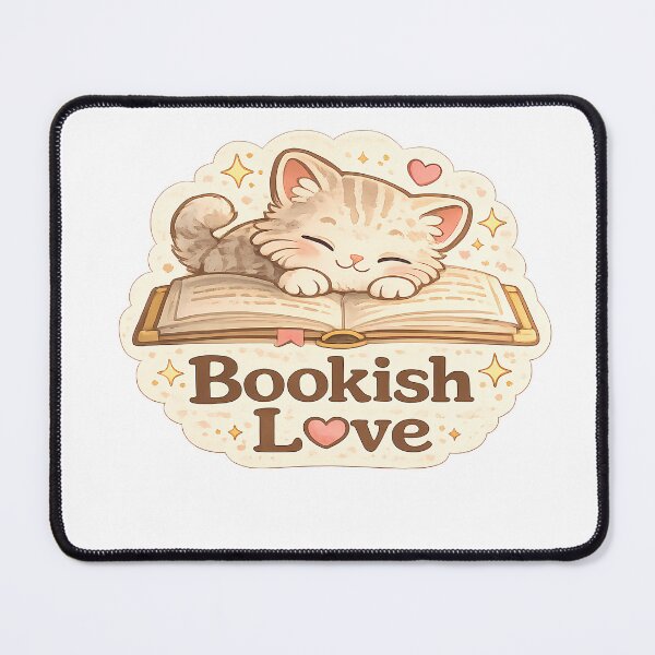 Item preview, Bookish Love Cat – Cute Reading Sticker for Book Lovers designed and sold by Chytanka.