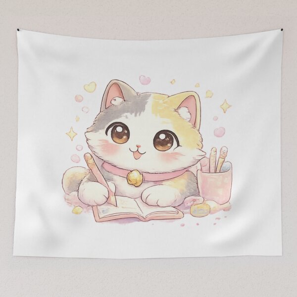 Item preview, Mochi Cozy Cat – Cute Writing & Stationery Cat designed and sold by Mochi Studio.