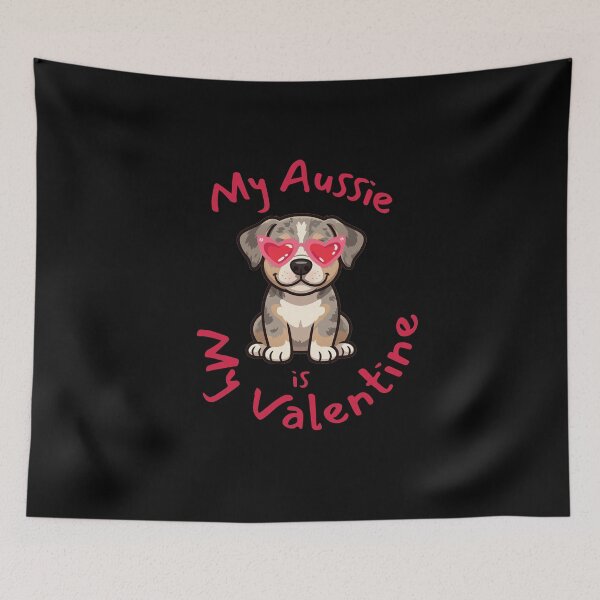 Item preview, My Aussie Is My Valentine – Cute Australian Shepherd Dog designed and sold by magziIIa.
