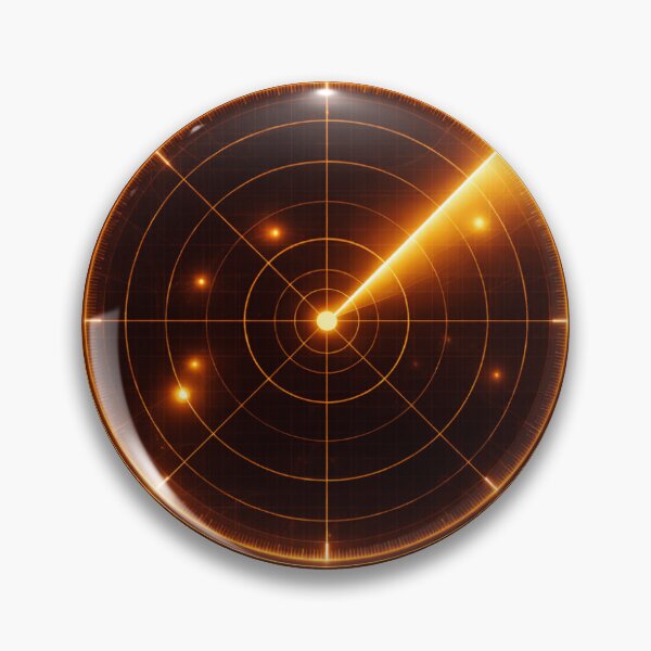 Item preview, Futuristic Radar HUD Interface Amber Orange Industrial designed and sold by TrendScanner.