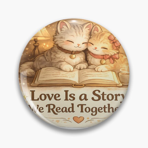 Item preview, Love Is a Story We Read Together – Bookish Cat Art designed and sold by Chytanka.