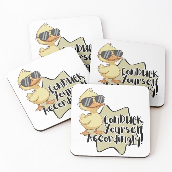 Item preview, ConDUCK Yourself Accordingly! designed and sold by Moore & Moore Creations.