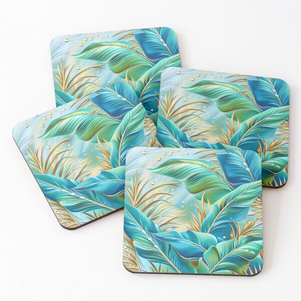 Item preview, Abstract Palm Trees Over Ocean Waves designed and sold by MargaretWiktor.