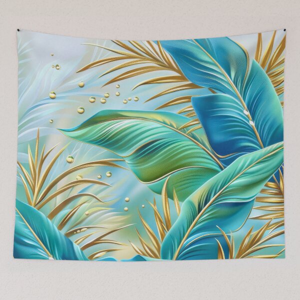 Item preview, Abstract Palm Trees Over Ocean Waves designed and sold by MargaretWiktor.