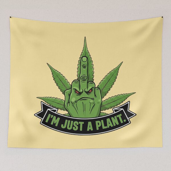 Item preview, I'm Just a Plant - Cannabis Middle Finger designed and sold by Italian Ink Studio.