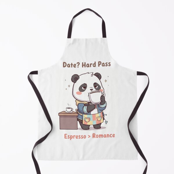 Item preview, Date? Hard Pass – Espresso Over Romance Funny Coffee Lover Panda designed and sold by Moon's Arts.