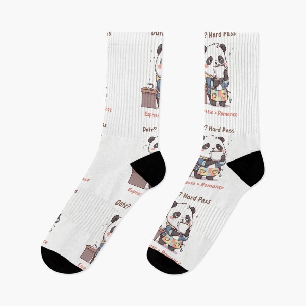Item preview, Date? Hard Pass – Espresso Over Romance Funny Coffee Lover Panda designed and sold by Moon's Arts.