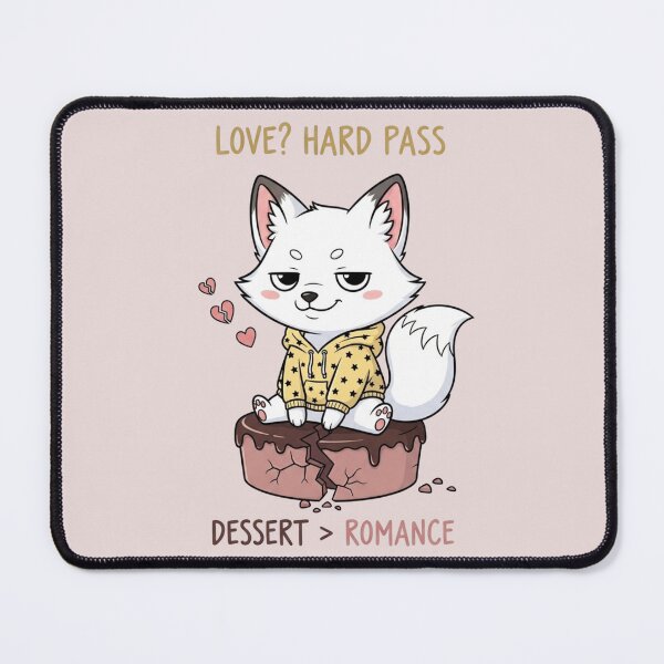 Item preview, Love? Hard Pass – Dessert Over Romance Cute Anti Valentine Animal Art designed and sold by Moon's Arts.