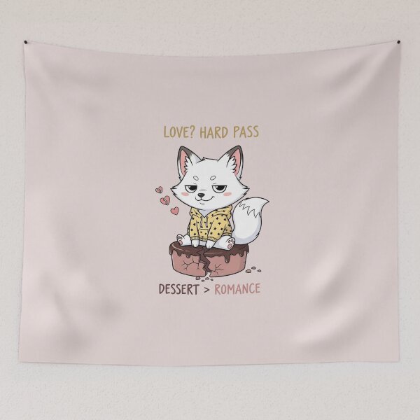 Item preview, Love? Hard Pass – Dessert Over Romance Cute Anti Valentine Animal Art designed and sold by Moon's Arts.