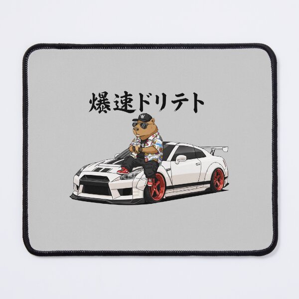 Item preview, Funny Capybara Sports Car Boba Tea Japanese Animal Lover Boys Girls Kids designed and sold by FurryHavenPH.