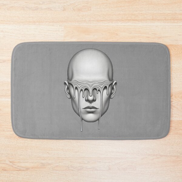 Item preview, Surreal Melting Face Illustration – Dark Psychological Concept Art designed and sold by mitdz shop.