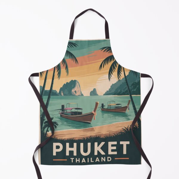 Item preview, Phuket Thailand Vintage Travel Poster | Tropical Beach Wall Art designed and sold by Timeless Design.
