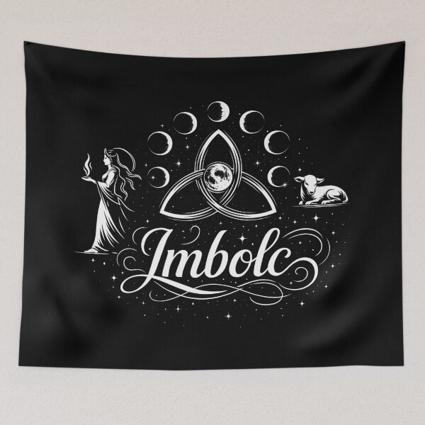 Item preview, Imbolc Design - Goddess Brigid, Moon Phases & Triquetra designed and sold by Christine Krahl.