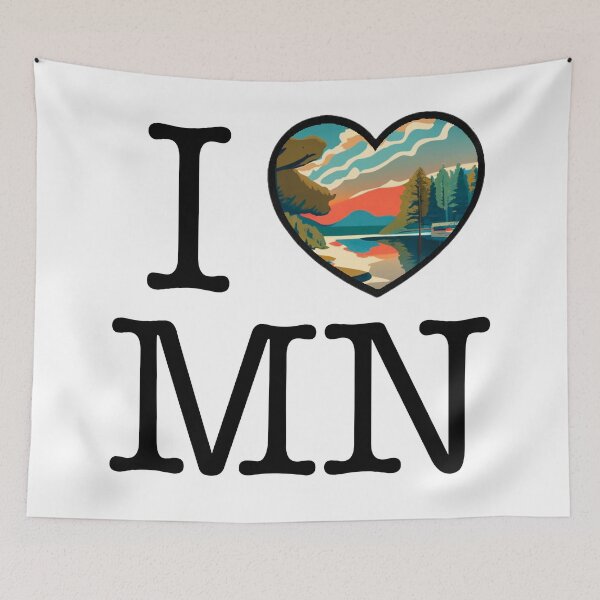 Item preview, I Love Minnesota Heart 10,000 Lakes designed and sold by BlueLineLAX.