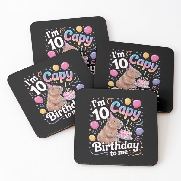 Item preview, 10 Years Capy Birthday to me Girls 10th Birthday Capybara designed and sold by DigitaldeligArt.