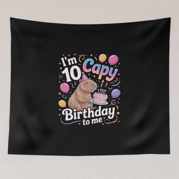 Item preview, 10 Years Capy Birthday to me Girls 10th Birthday Capybara designed and sold by DigitaldeligArt.