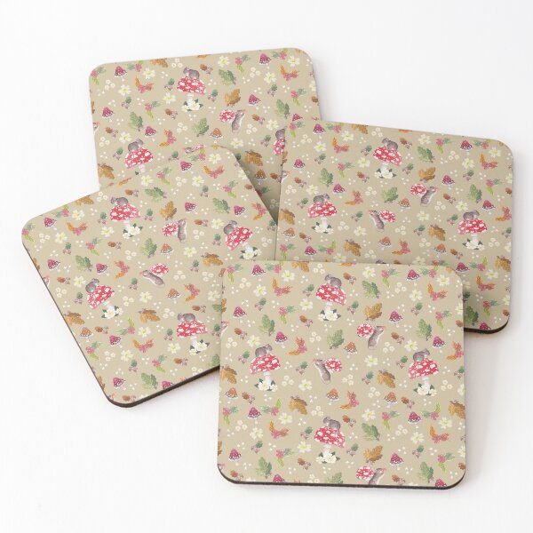 Item preview, Whimsical Harvest Mice and Toadstools designed and sold by WildWoodPrint.