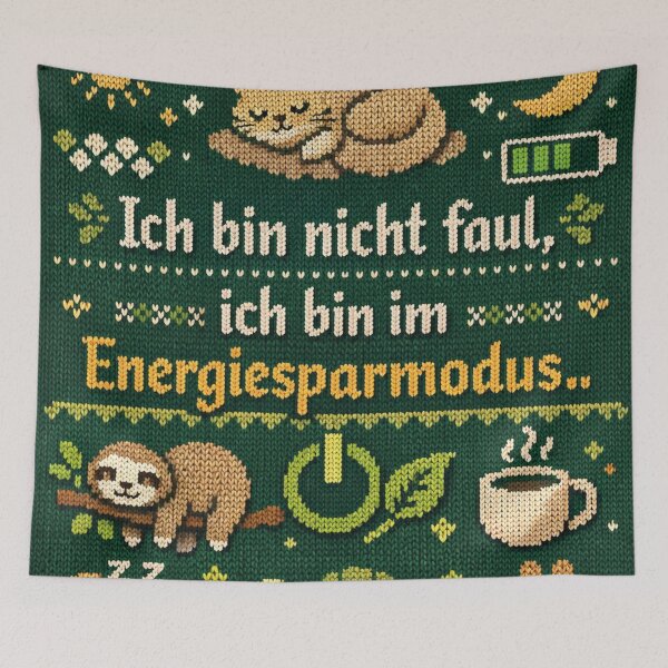 Item preview, Energy-saving mode – Cozy knit design with cat designed and sold by Mauswohn.