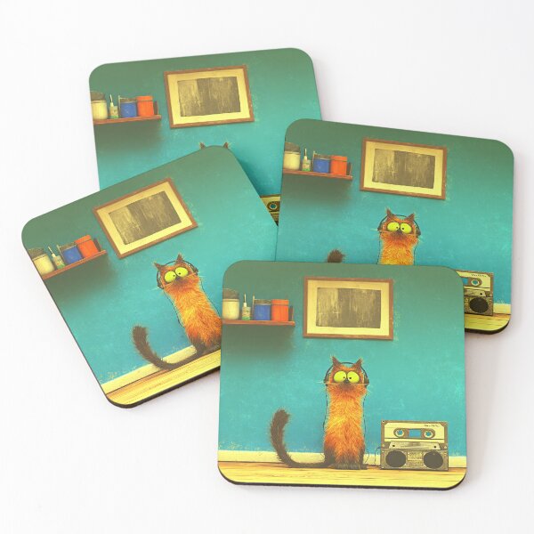 Item preview, Cat Listening to Music designed and sold by CLEARART7.