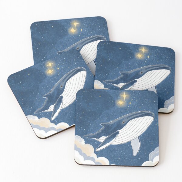 Item preview, Dreamy Whale - Celestial Night Sky Art designed and sold by HappySproutArt.