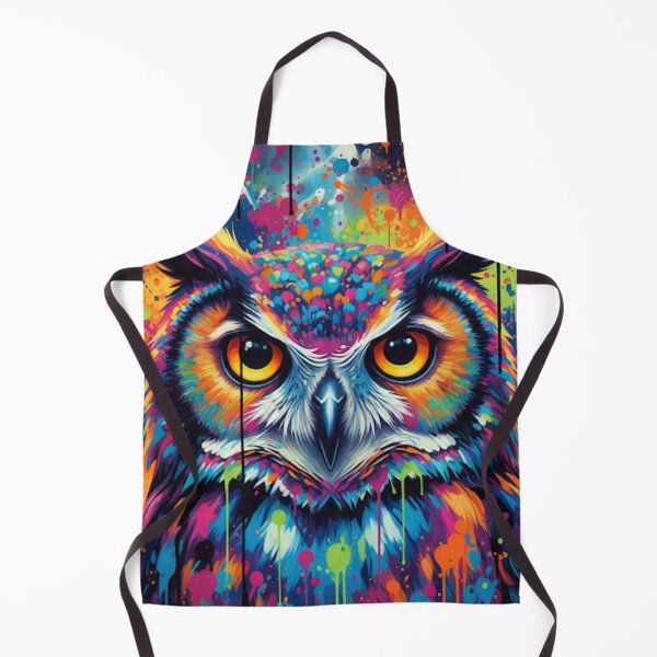 Item preview, Neon Street Art Owl: Vivid Graffiti Portrait designed and sold by Rose Collection Shop.
