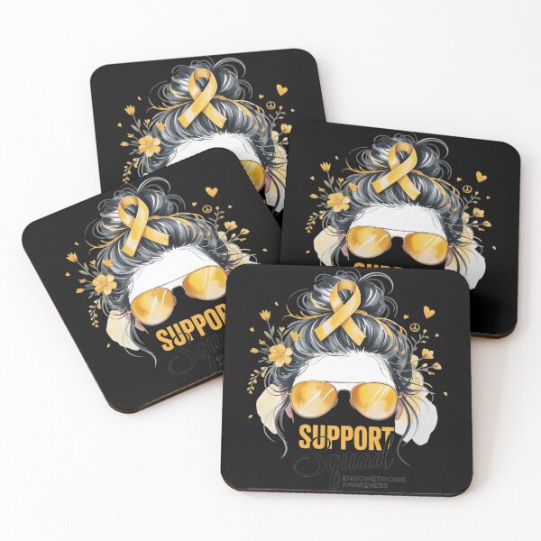 Item preview, Support Squad Messy Bun Endometriosis Awareness designed and sold by tiekanamac.
