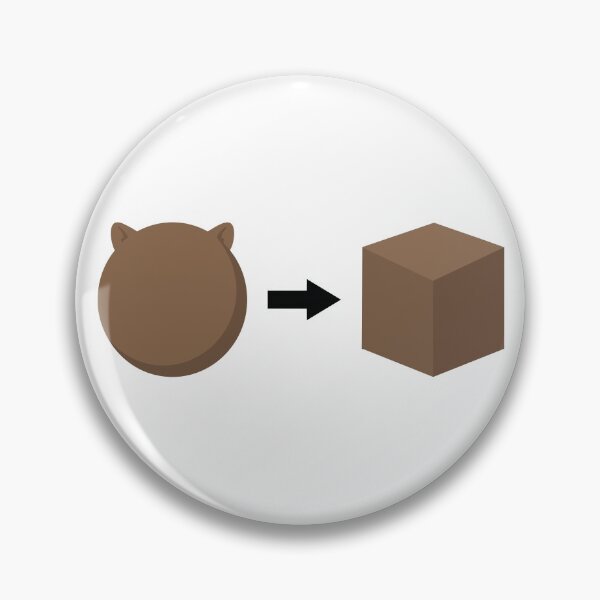 Item preview, Round Body Square Poop Wombat Geometry designed and sold by Petzzz.