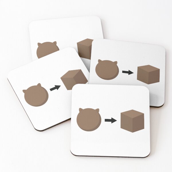 Item preview, Round Body Square Poop Wombat Geometry designed and sold by Petzzz.