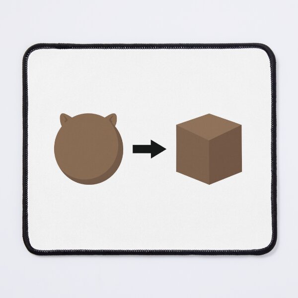 Item preview, Round Body Square Poop Wombat Geometry designed and sold by Petzzz.
