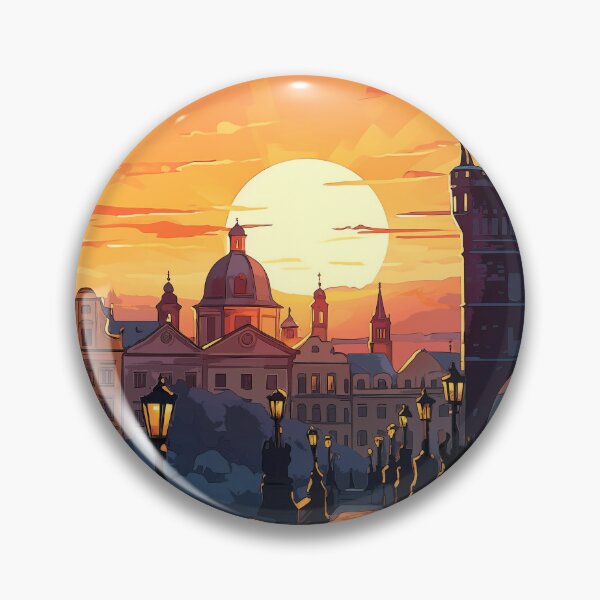 Item preview, Prague Sunset Magic: Charles Bridge Watercolor designed and sold by Anuchartl.