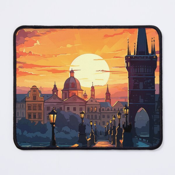 Item preview, Prague Sunset Magic: Charles Bridge Watercolor designed and sold by Anuchartl.