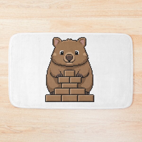 Item preview, Pixel Style Wombat With Cubes Gamer Art designed and sold by Petzzz.