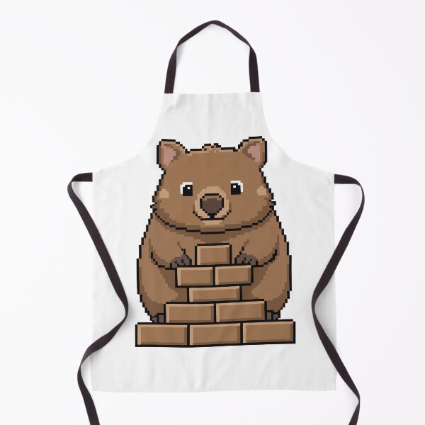 Item preview, Pixel Style Wombat With Cubes Gamer Art designed and sold by Petzzz.