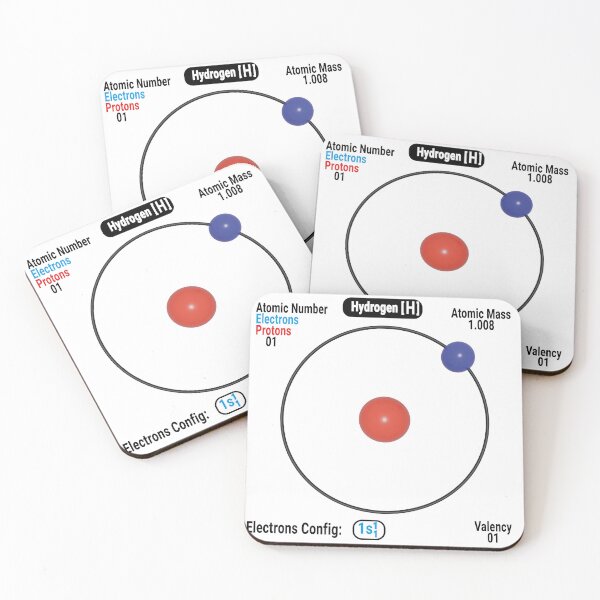 Item preview, Hydrogen Atom Diagram (H) – Bohr Model & Atomic Structure designed and sold by ElmonirPress.