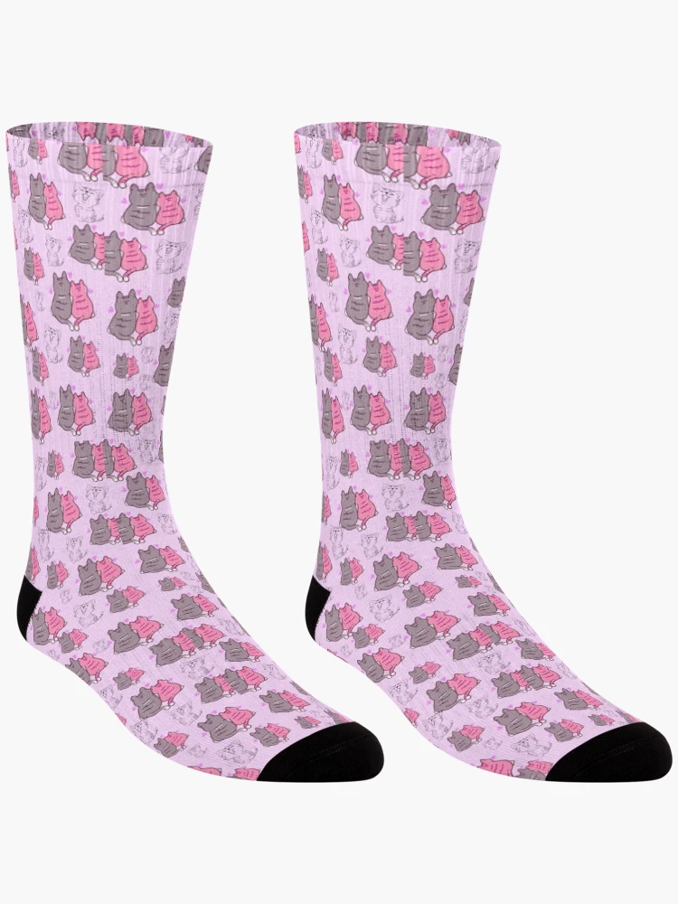 Thumbnail 3 of 5, Socks, cats everywhere! designed and sold by RanaDesignLab.